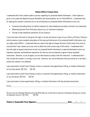 HIPAA Consent Form