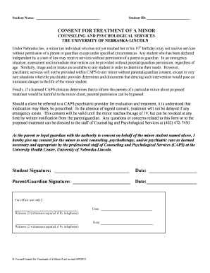 Consent for Treatment of a Minor