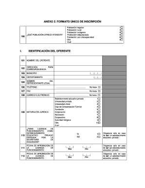 Formato Único de Inscripción