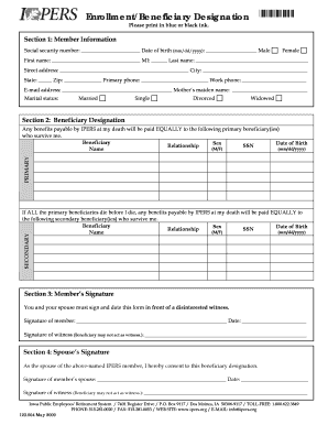 Iowa Beneficiary Designation Form