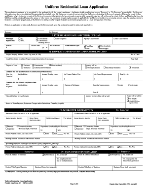 Uniform Residential Loan Application