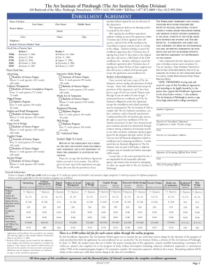 The Art Institute Enrollment Agreement