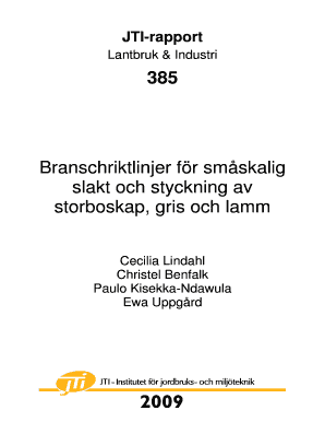 Fillable Online Livsmedelsverket Branschriktlinjer Fr Smskalig