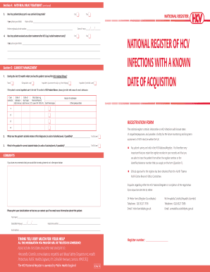 HCV National Register Patient Details Form