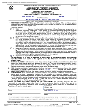 Texas HOA Addendum