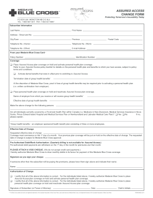Assured Access Change Form