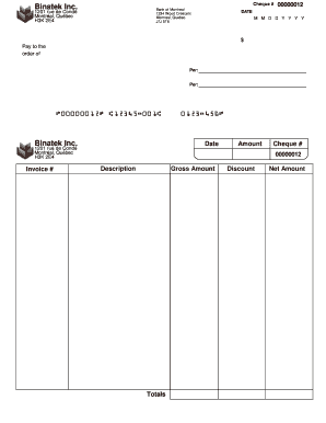 Cheque Template