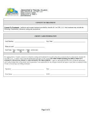 HIPAA Privacy Consent and Financial Policy