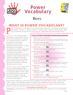 Power Vocabulary Bees