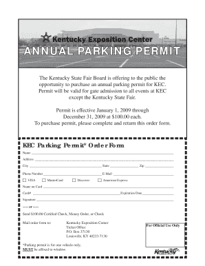 Kentucky Exposition Center Annual Parking Permit