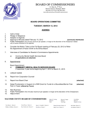 gov/boardofcommissioners BOARD OPERATIONS COMMITTEE TUESDAY, MARCH 13, 2012 AGENDA 1