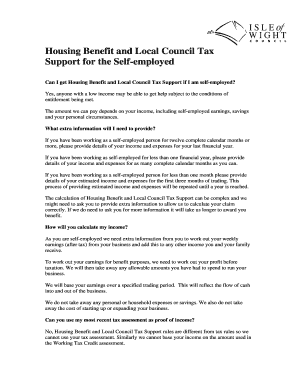 Housing Benefit and Council Tax Support Application