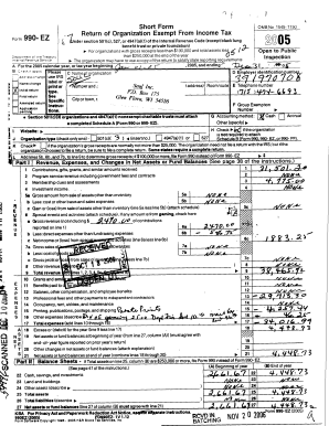 Form 990-EZ Return of Organization Exempt From Income Tax