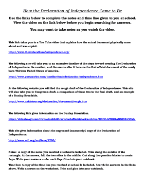 Declaration of Independence Study Guide
