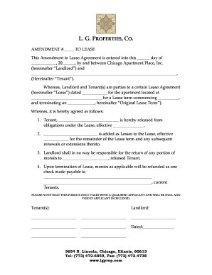 Amendment to Lease Agreement