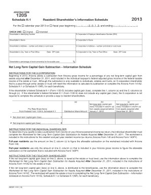 Arizona Form 120S Schedule K-1