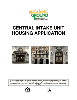 Breaking Ground Housing Application