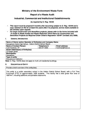 Ontario Waste Audit Report