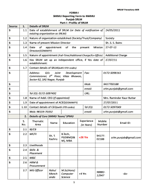 Punjab SRLM Reporting Form