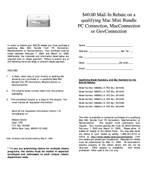 Mac Mini Bundle Rebate Form