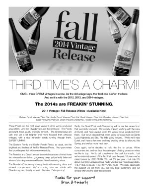 2014 Loring Wine Company Fall Order Form