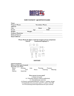New Patient Questionnaire