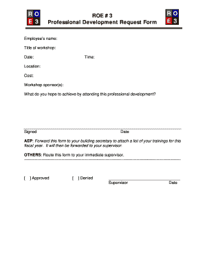 Professional Development Request Form