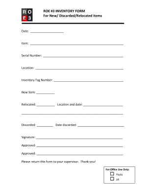 Inventory Form