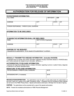 Authorization for Release of Information
