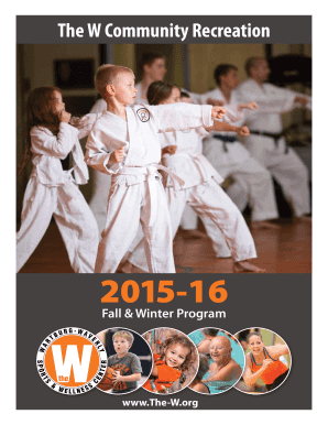 The W Community Recreation Program Registration Form