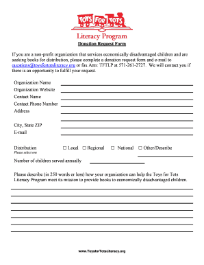 Donation Request Form for Books