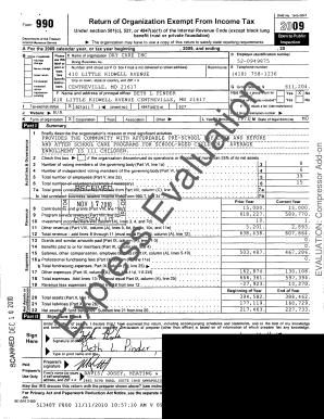 Form 990 Tax Exemption Return