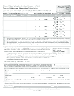 ThermWise Weatherization Rebate Application