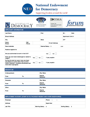 Employment Application Form