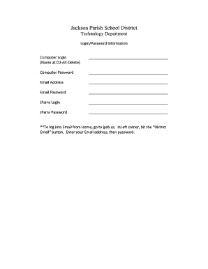 Application form and resume - Jackson Parish School District Technology Department