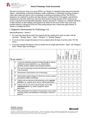 School Technology Needs Assessment Form
