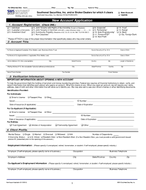 New Account Application