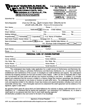 Credit Application Form