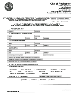 Michigan Building Permit Application