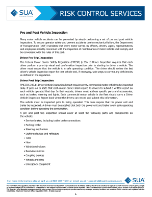 US Federal Commercial Vehicle Inspection Form