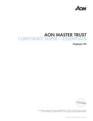 Aon Master Trust Corporate Super Essentials Employer Application