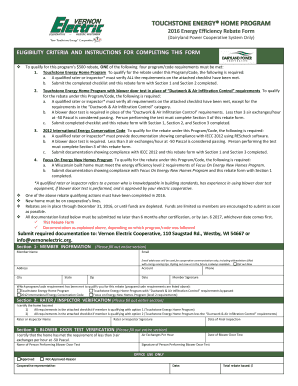 Property inspection checklist template - 2016 Energy Efficiency Rebate Form Dairyland - vernonelectric