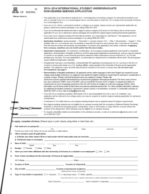 International Student Non-Degree Application