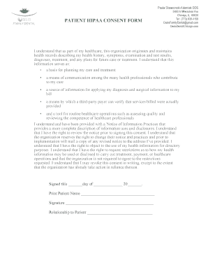 HIPAA Patient Consent Form