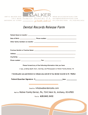 Dental Records Release Form