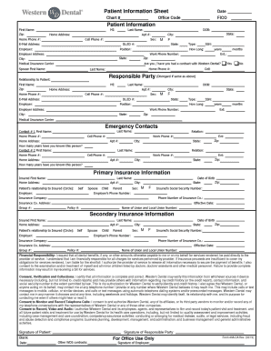 Acknowledgement of Receipt of Western Dental’s Notice of Privacy Practice