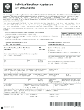 California Individual Health Insurance Application