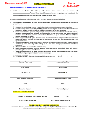 Lease Guaranty Agreement