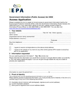 GIPA Act Access Application Form
