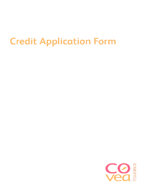 UK Credit Application Form for Insurance